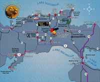 Upper Peninsula Attractions Map, UP Attractions Map, Activities Map, Newberry Maps